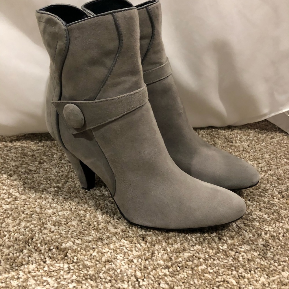 Grey ankle boots